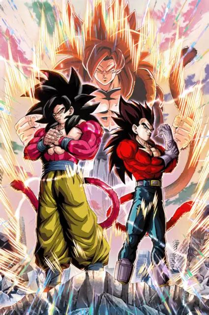 Dragon Ball Gt Poster Goku And Vegeta Ssj4 Wfusion 12inx18in Free