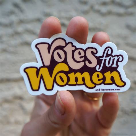 votes for women sticker gus and ruby letterpress