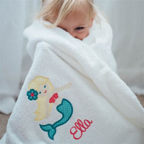 Kids Bath Towels Mermaid Towel Mermaid Nursery Decor Baby Etsy