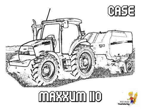 Rugged Tractor Coloring Pages | YesColoring | 150 Free | Farm Tractors