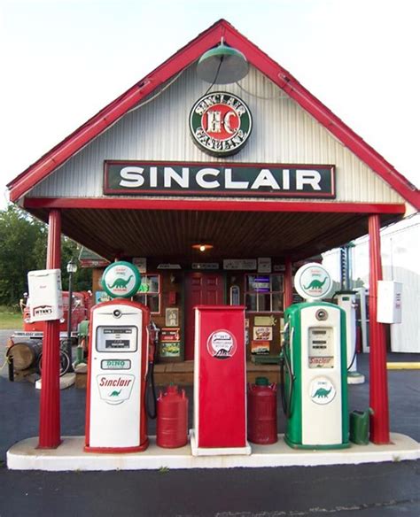 Sinclair Premium Gas Pump Vintage Old Gas Station Banner Garage Sign