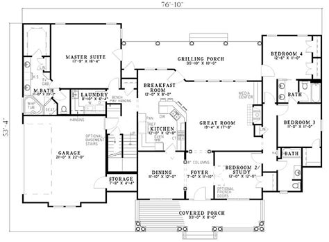 Spectacular Split Design Southern Country House Plan Country Style