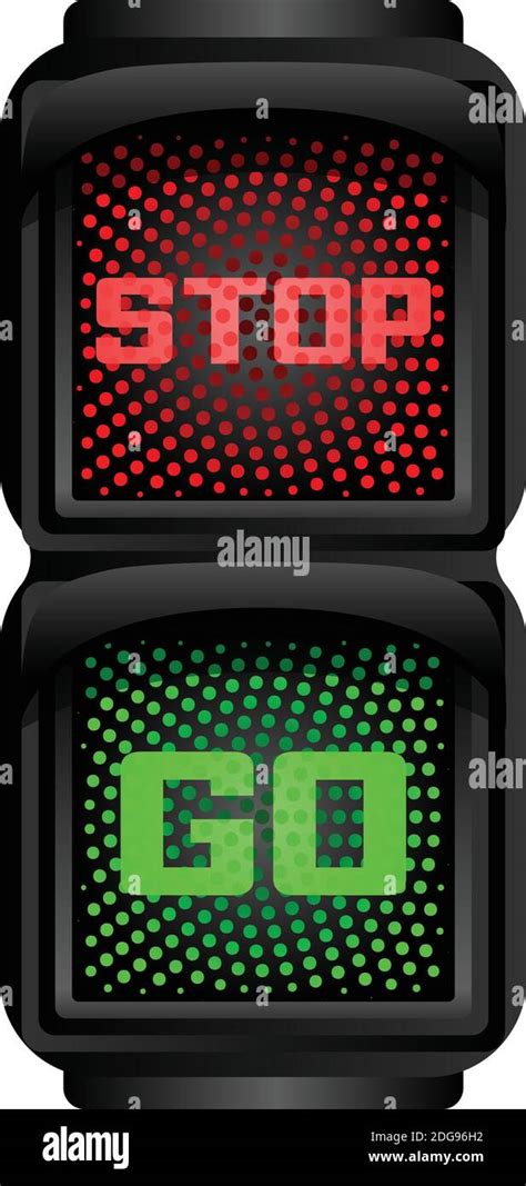 Stop Go Traffic Lights Icon Cartoon Style Stock Vector Image And Art Alamy