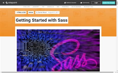 Getting Started With Sass Sitepoint