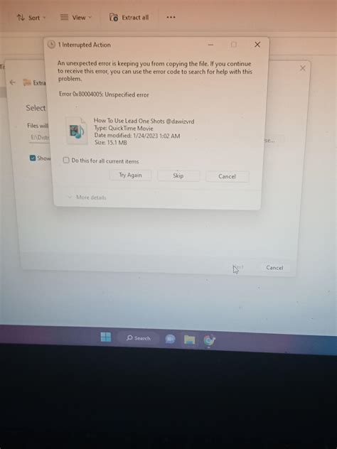 everytime I try to extract this drumkit this keeps popping up I try