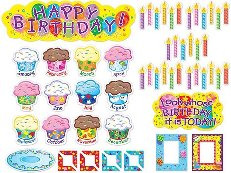 Festive Birthday Bulletin Board Set Birthday Bulletin Boards