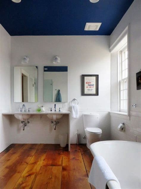 Navy Blue Ceiling Paint Teto Colorido Teto Escuro Cores Para Banheiro