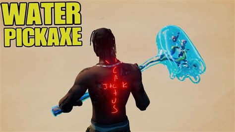 Fortnite New Pickaxe Gameplaywater Pickaxe Aquari Axe Youtube