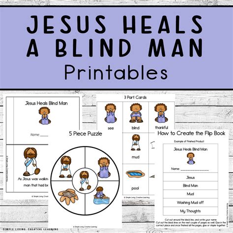 Jesus Heals Blind Man Printables