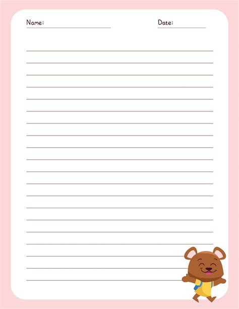 7 Best Images Of 1st Grade Writing Paper Printable Printable First