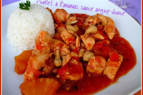 Recette de Poulet à l ananas sauce aigre - douce