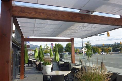 An diy outdoor canopy you, mynheer jones—you are medically goot. Cantilevered Retractable Canopies, Ora Restaurant | Canopy ...