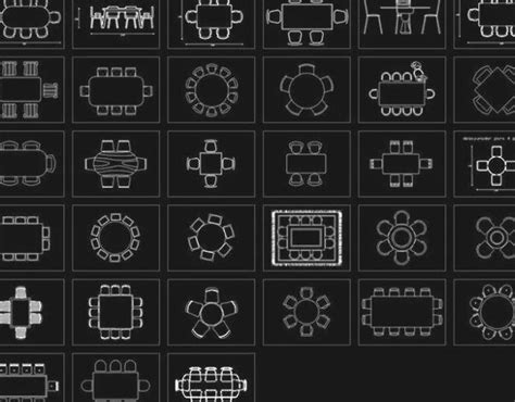 Descargar Gratis Muebles Bloques Autocad De Sillas Y Mesas 2d En Planta