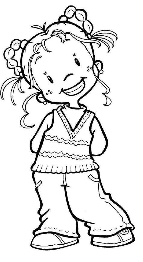 Imagen de una nina para colorear | Imagenes Bonitas | Stamps | Pinterest