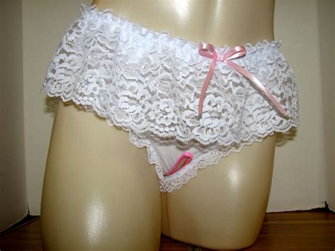 Lacy Crotchless Sissy Panties Vintage Or Pin Up Girl Flare Etsy