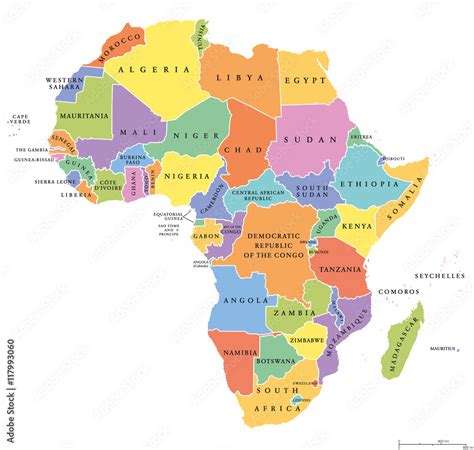 Fotografia Africa Single States Political Map Su Europostersit
