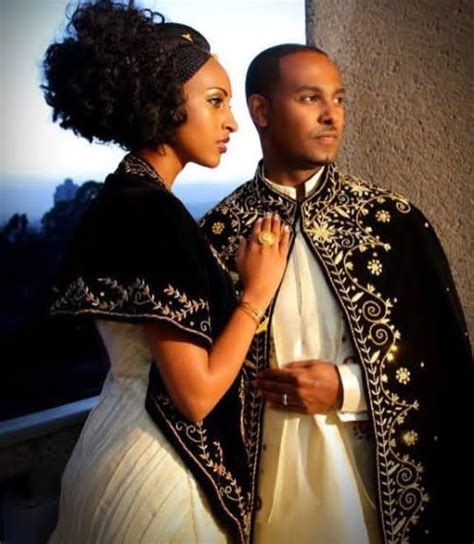 Habesha Couple In Traditional Wedding Attire For Melse Clipkulture