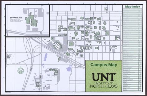 University Of North Texas Campus Map 201415 Side 1