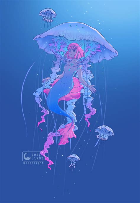 Jellyfish Mermaid By Seerlight On Deviantart