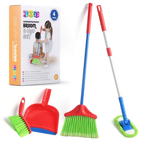 Kids Cleaning Set Piece Toy Cleaning Set Includes Broom Mop Brush