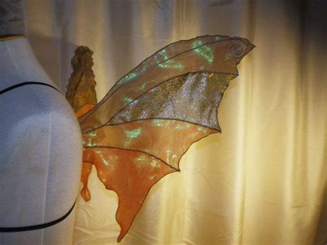 Ooak Unique Brown Autumn Fall Iridescent Fairy Wings Woodland Etsy