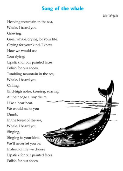 Literature Grade 7 Poetry Song Of The Whale | Literature, Poetry, Songs