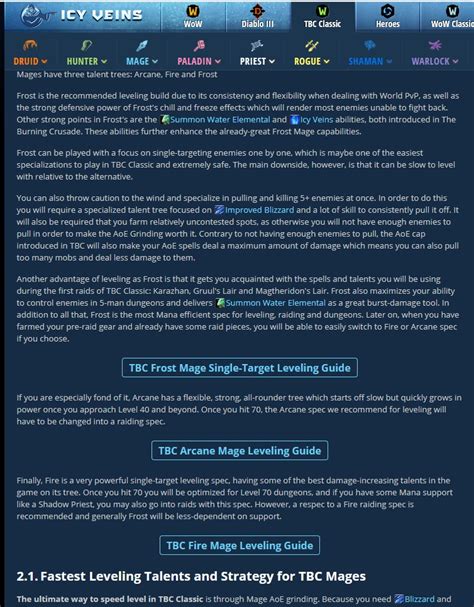 Mage Leveling Guide Comments Icy Veins