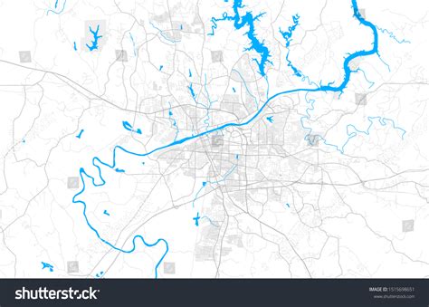 Rich Detailed Vector Area Map Tuscaloosa Stock Vector Royalty Free