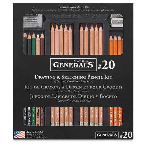 Generals 20 Drawing And Sketching Pencil Kit Saras Fine Art
