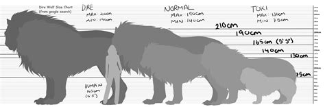 general dire wolf size chart | Dire wolf size, Dire wolf, Wolf art fantasy