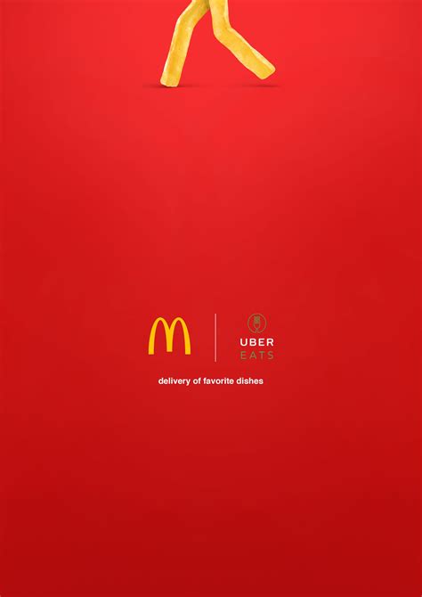 mcdonald s minimalist advertising poster delivery from Über ads creative advertising ideas