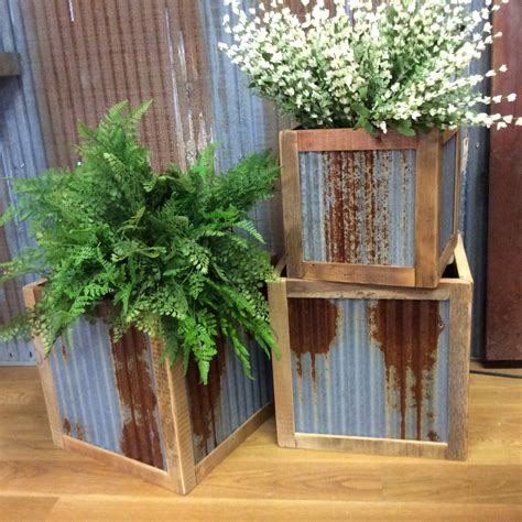 Galvanized Planter Box Metal Window Boxes Rustic Porch Ideas Diy