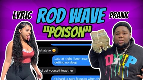 Rod wave скачать в mp3 на телефон(android, iphone) или слушайте песню rod wave feat. Rod Wave "Poison" Lyric Prank On Old Girlfriend😬**SHE SENT ...