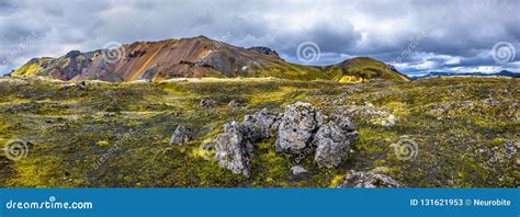 Beautiful Colorful Volcanic Mountains Landmannalaugar In Iceland Earth