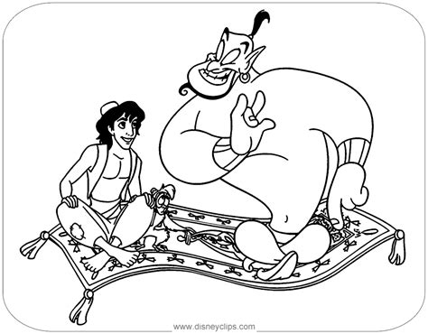 Feel free to print and color from the best 39+ aladdin genie coloring pages at getcolorings.com. Aladdin Coloring Pages (3) | Disneyclips.com