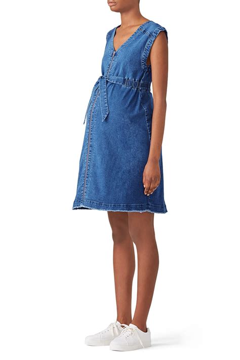 Zip Denim Maternity Dress By Ingrid And Isabel For 30 Rent The Runway