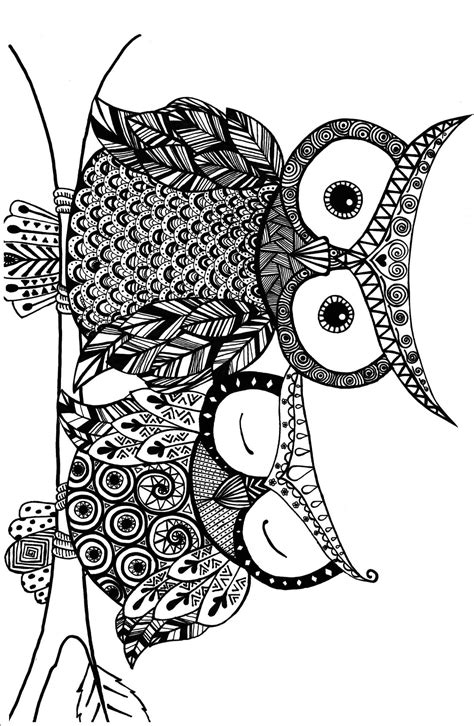 Animorphia Owls Hard Coloring Pages Hard Coloring Pages Coloring