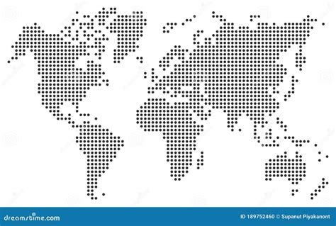 Dotted World Map Vector Stock Vector Illustration Of Abstract 189752460