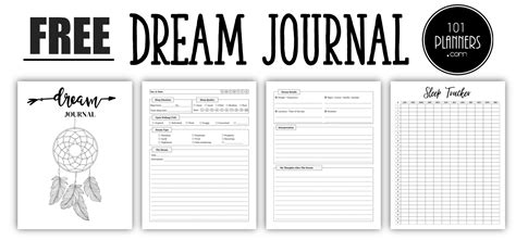 Free Printable Dream Journal Instant Download