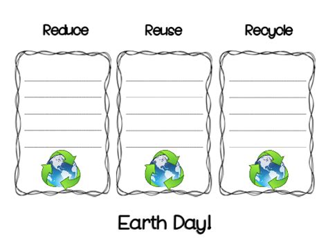 Earth Day Word Search And Writing Template