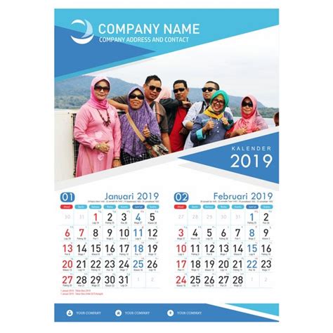 Jual Template Desain Kalender 2019 06 Desain 06 Di Lapak Toko Fadhil