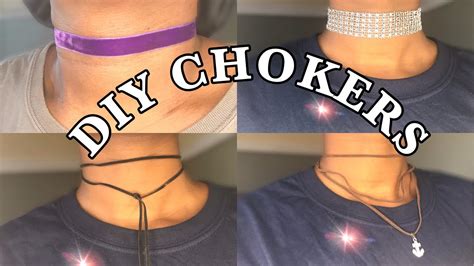 4 Easy Diy Chokers Youtube