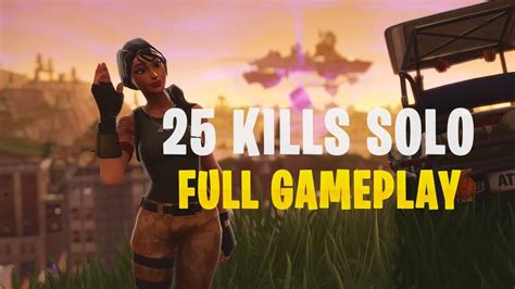 25 Kills Solo Console Fortnite Gameplay Youtube
