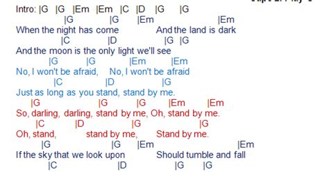 Stand by me chord sequences automatically extracted by analyzing the stand by me.mid midi file. TalkingChord.com: Ben E. King - Stand By Me (Chords)