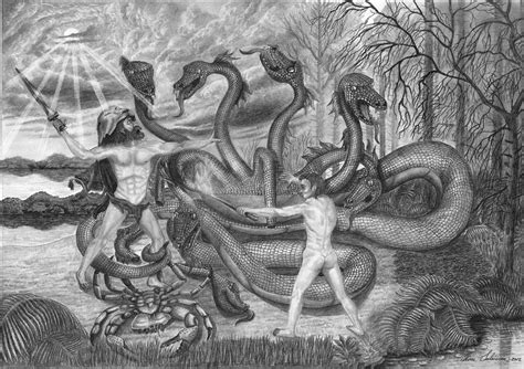 Be talking about hercules, the disney version and heracles, from the original story. 2nd-labor-of-hercules-the-lerna-hydra Drawing by Pierre ...