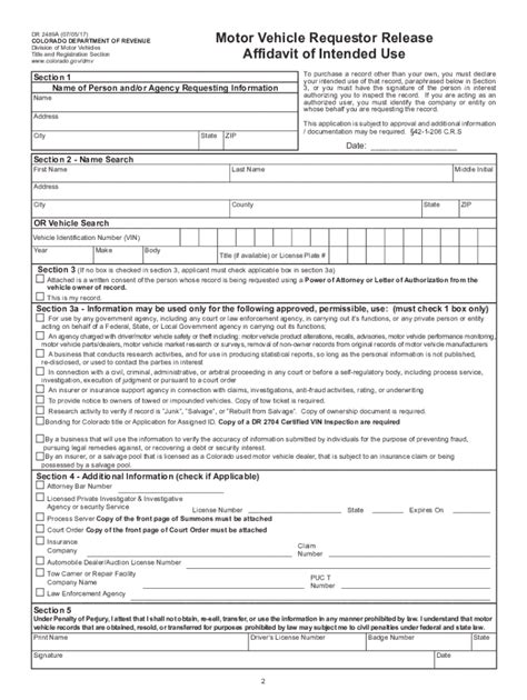 Colorado Dr 2489a Fill Out And Sign Online Dochub