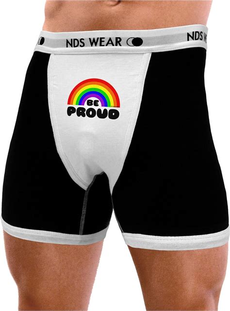 NDS Wear TooLoud Rainbow Be Proud Gay Pride Mens Boxer Brief