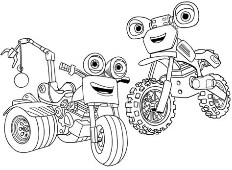 Coloriage Ricky Zoom  Loop et DJ 2