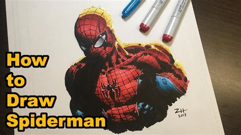 How To Draw Spiderman Drawing Tutorial Copic Markers And Ink Nft Freaks