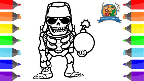 How to Draw Giant Skeleton Clash Royale-Coloring Pages for Kids-Clash